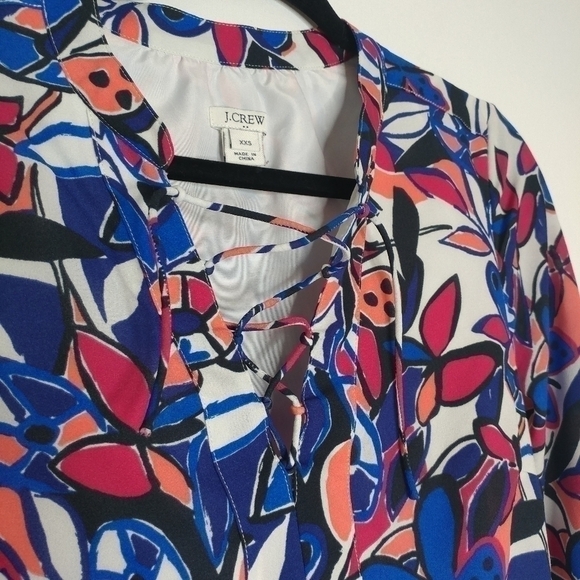 J. Crew Lace Up Butterfly Floral Printed Dress - Picture 7 of 12